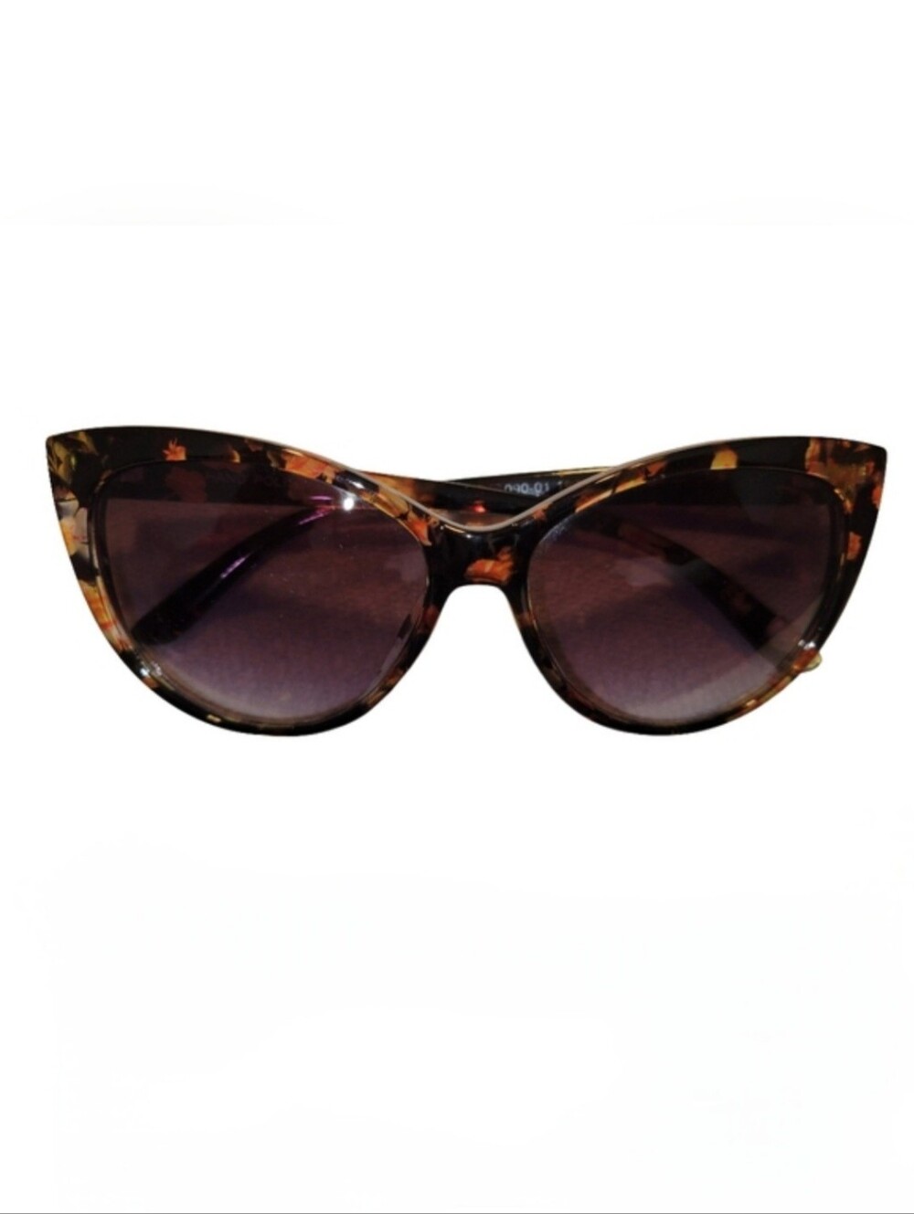 Women's Retro Cat-Eye Tortoise-Shell Sunglasses With Brown Gradient Lenses UV